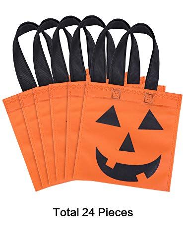 Trick or Treat Black Halloween Candy Bag (Orange)